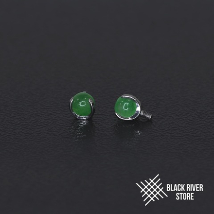 Ball 3-Prongs 3мм HM Green Jade