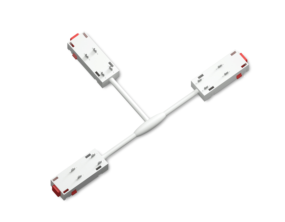 Коннектор питания T-образный для шинопровода Magnetic 220V GL1113 WH белый 250*150*18