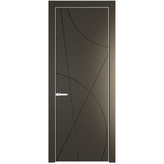 Межкомнатная дверь эмаль Profil Doors 4PA перламутр бронза глухая профиль белый матовый