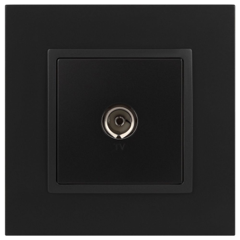 14-3101-05 ЭРА Розетка TV одиночная, IP20, Эра Elegance, антрацит | Elegance Антрацит