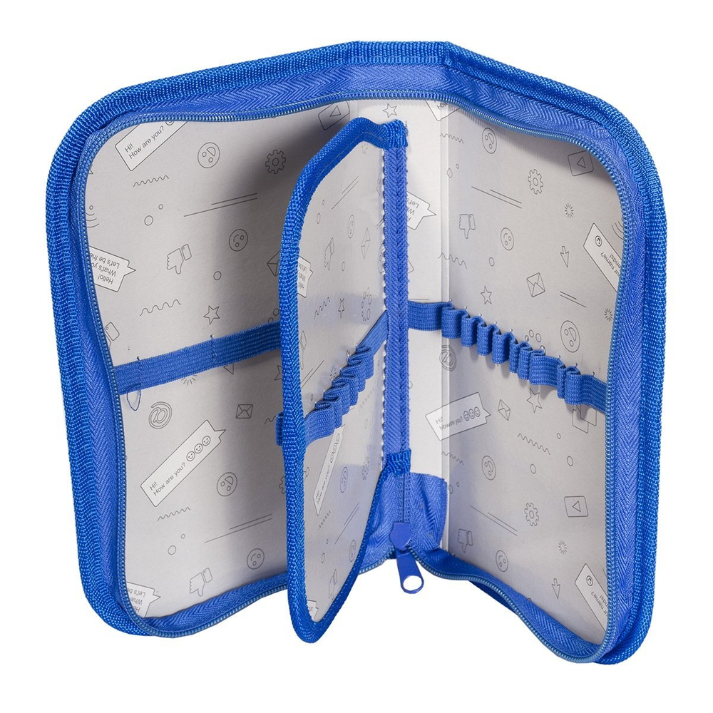 Пенал 1 отделение 1 откидная планка Alingar, лам. картон, молния, 140 х 210 мм, "Джинс"