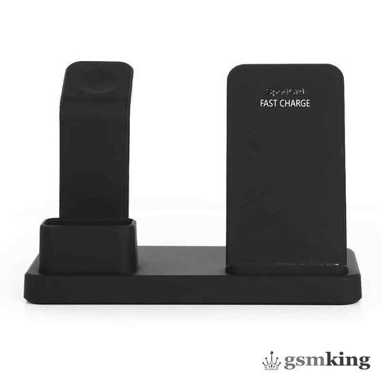 iSA Wiriless Charger Stand 3-in-1 Black