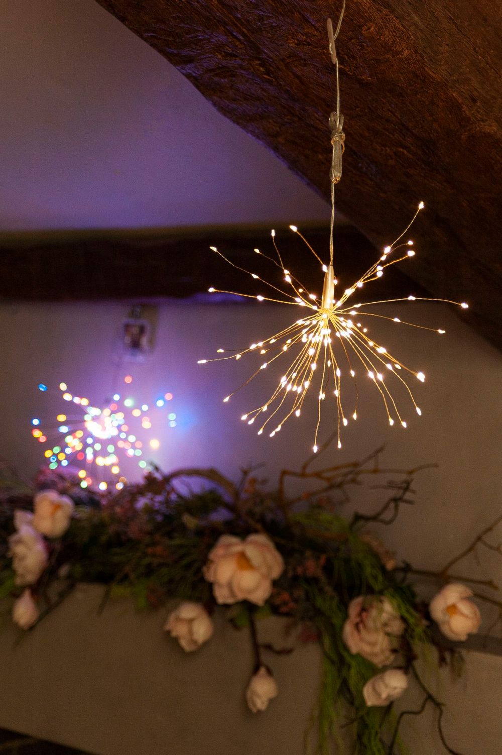 ULD-H3030-150-DTA-3AA-RC WARM WHITE IP20 FIREWORKS Фигура светодиодная Фейерверк на батарейках 3AA не в-к. 30х30см. Подвесная. 120 светодиодов. Теплый белый свет. Пульт ДУ в-к. Провод прозрачный. TM Uniel