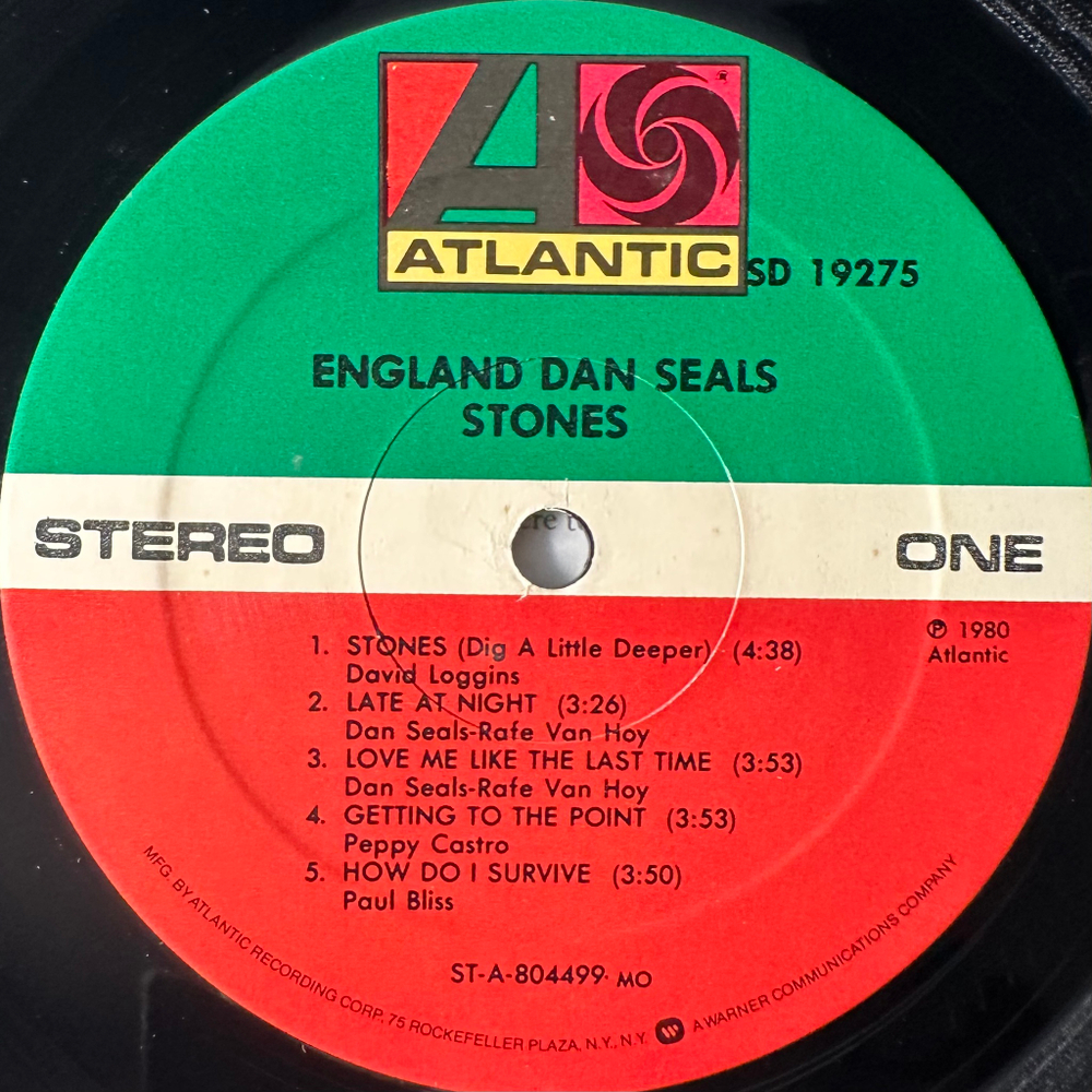England Dan Seals ‎– Stones (США 1980г.)