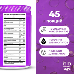 Изотоник Biosteel Hydration Mix Виноград, 315 г, 45 порций
