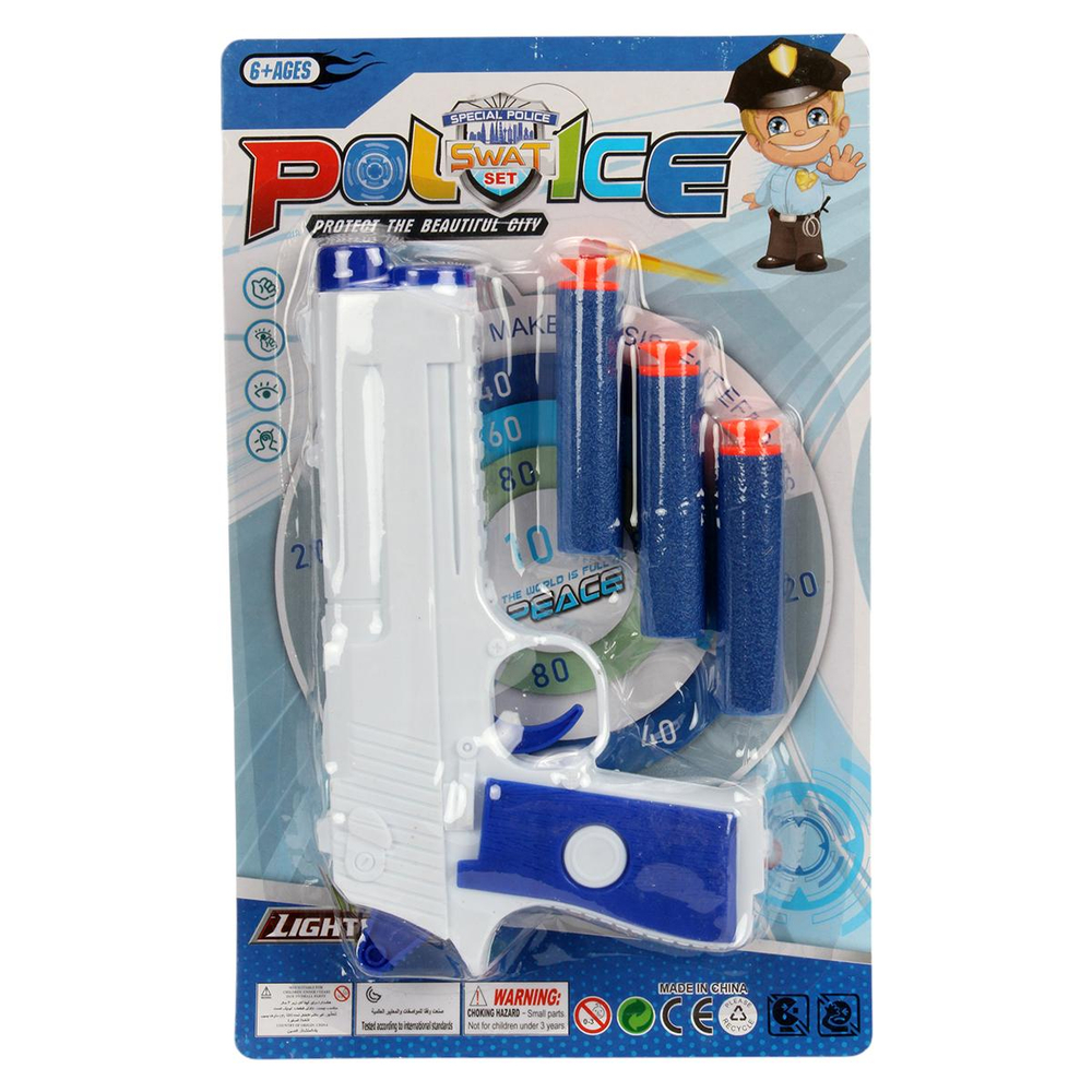 Пистолет с мягк.пулями, блистер 510B