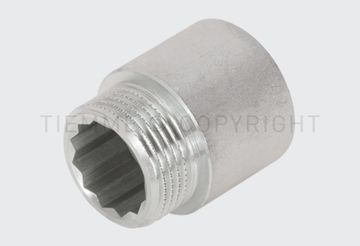 Удлинитель латунный Tiemme 1/2"х150 мм. НР/ВР с наружной/внутренней резьбой хромированный 1500402