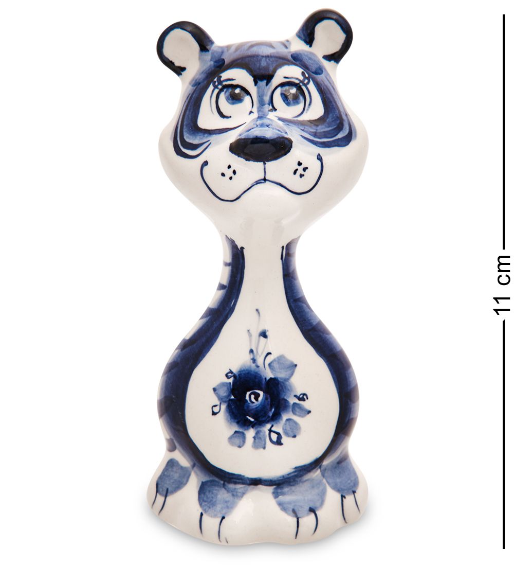 ГЛ- 763 Фигурка «Тигренок Арсений» (Гжельский фарфор)