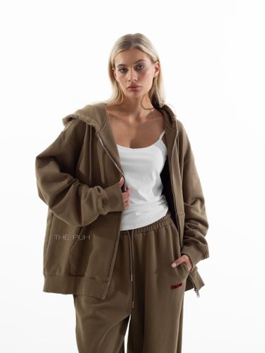 Спортивный костюм цвета хаки с лого