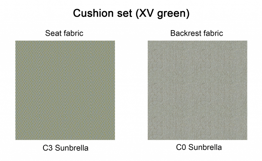 Модуль центральный с подушками Scab Design Flap, лен, зеленый