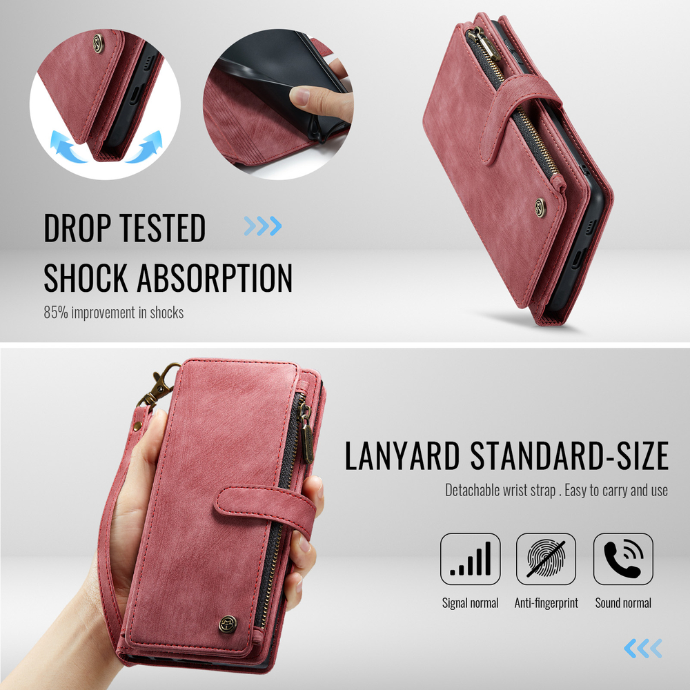 Многофункциональный чехол-кошелек CaseMe 3 in 1 Matte Wallet для Samsung Galaxy S25 FE