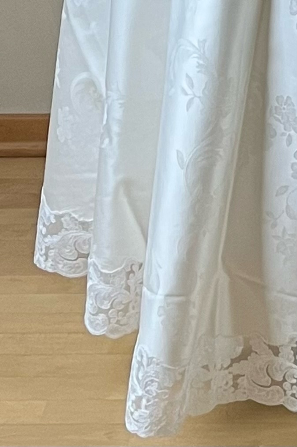 Скатерть 220 и 12 салфеток Palombella Svezia Pizzo-3 сливочные