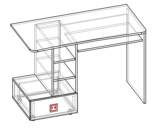 Стол письменный КЕЙТИ левый