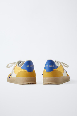 ZARA КЕДЫ С КОНТРАСТНЫМИ ДЕТАЛЯМИ, ЖЕЛТЫЙ