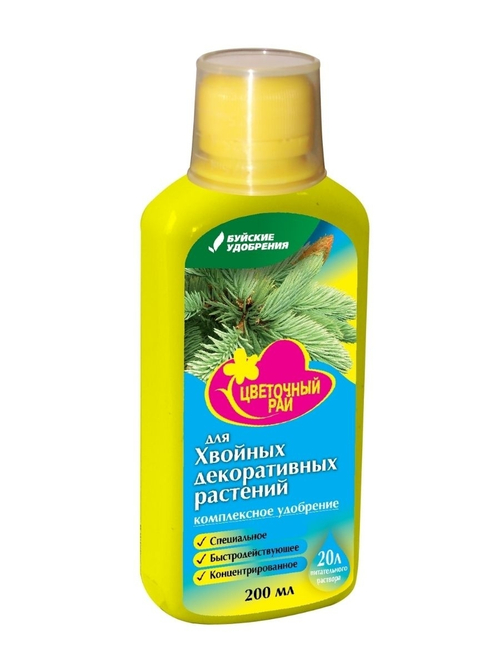 УДОБРЕНИЕ ЦВЕТОЧНЫЙ РАЙ ДЛЯ ХВОЙНЫХ 200МЛ
