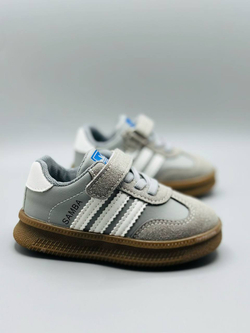 Детские кроссовки на липучке Adidas Samba Mini