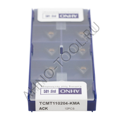Пластина твердосплавная ISO TCMT110204-KMA ACK10E AHNO по чугуну, чистовая