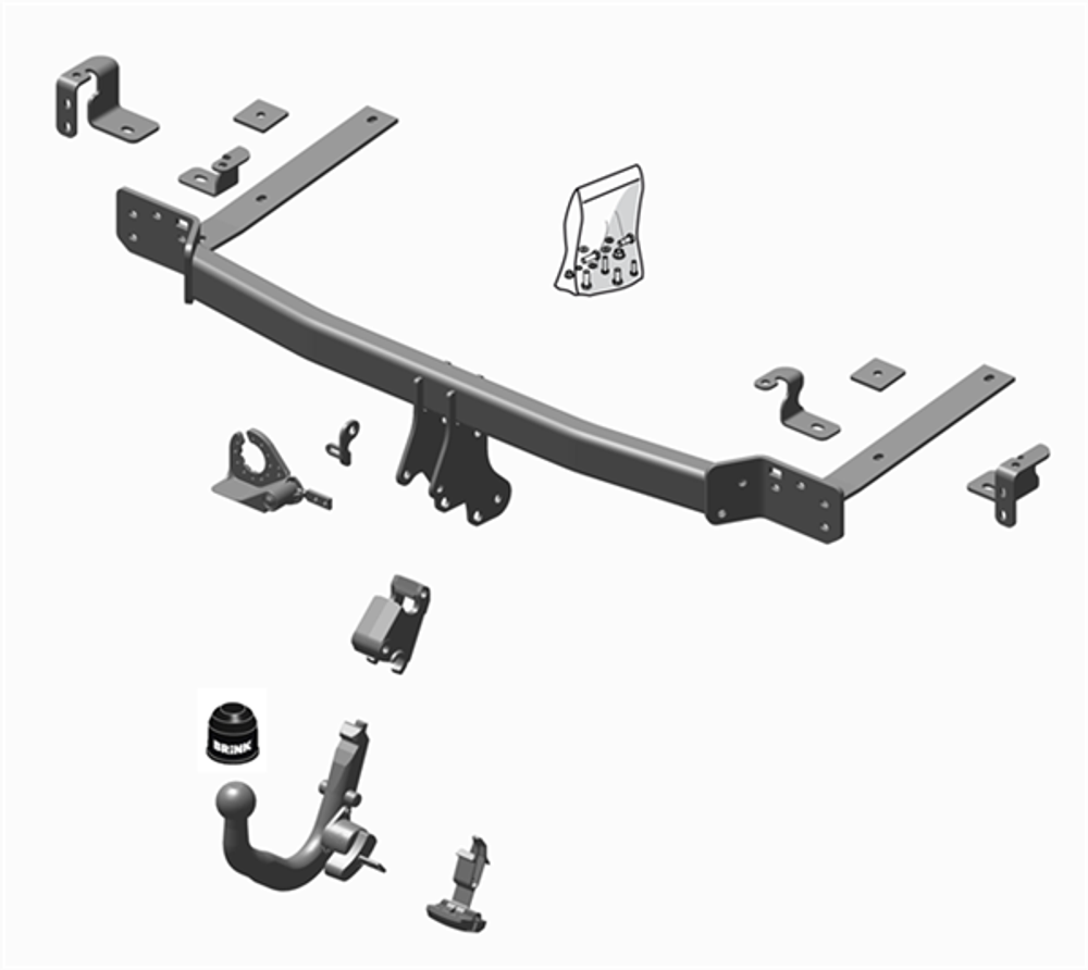 Фаркоп Brink (Thule) 603400 для Honda CR-V 2012-2016(паспорт и сертификат в комплекте)(без электрики)