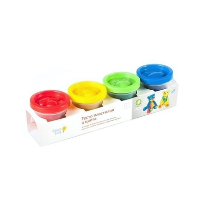 Тесто-пластилин для лепки 4 цвета (Genio Kids-art)