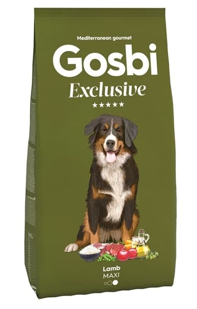 Gosbi 3кг низкозерновой корм для собак круп. пород с Ягненком