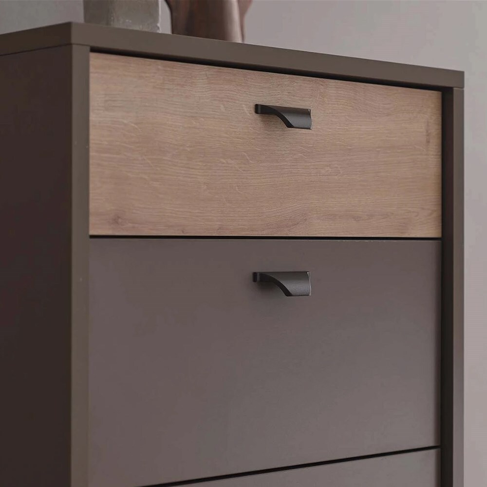 Комод высокий (серый) ENZA HOME POLKA EH67071