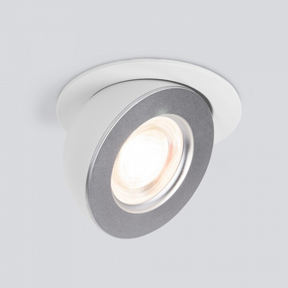 Встраиваемый светильник Elektrostandard 25080/LED 8W 4200К белый/серебро