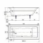 Ванна чугунная Delice PARALLEL Comfort DLR220506-AS 180x80 белая