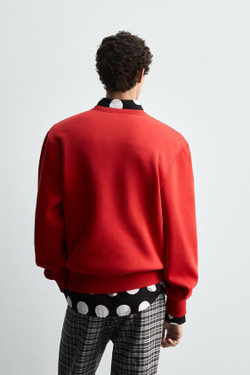 ZARA HARRY LAMBERT X DISNEY ТОЛСТОВКА С ПРИНТОМ, КРАСНЫЙ