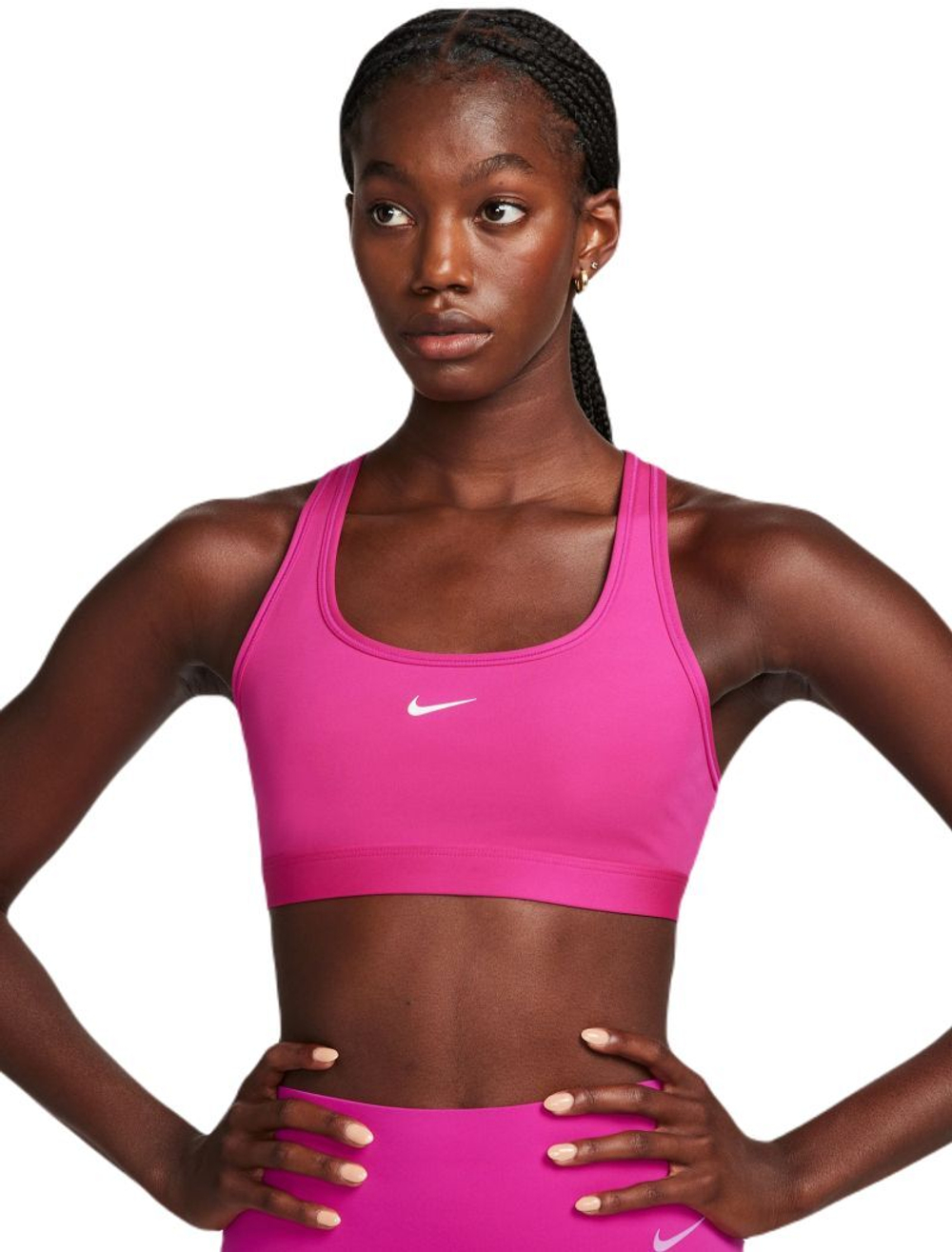 ТОП теннисный Nike Swoosh Light Support Non-Padded Sports Bra - fireberry/white