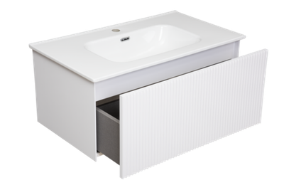 Тумба под раковину La Fenice Terra Bianca белая 80 FNC-01-TER-B-80