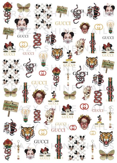 Слайдер-дизайн Crazy Shine Nails mini: Гуччи