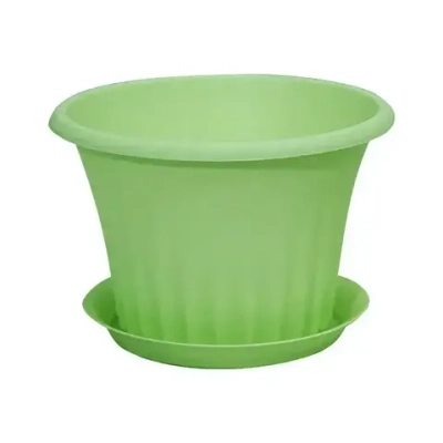 Кашпо КЭРОЛ D180мм 1,5л с подставкой мята 0,12,18х0,18м
