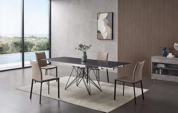 Стол раздвижной Everest 160-220х90 см, черный камень