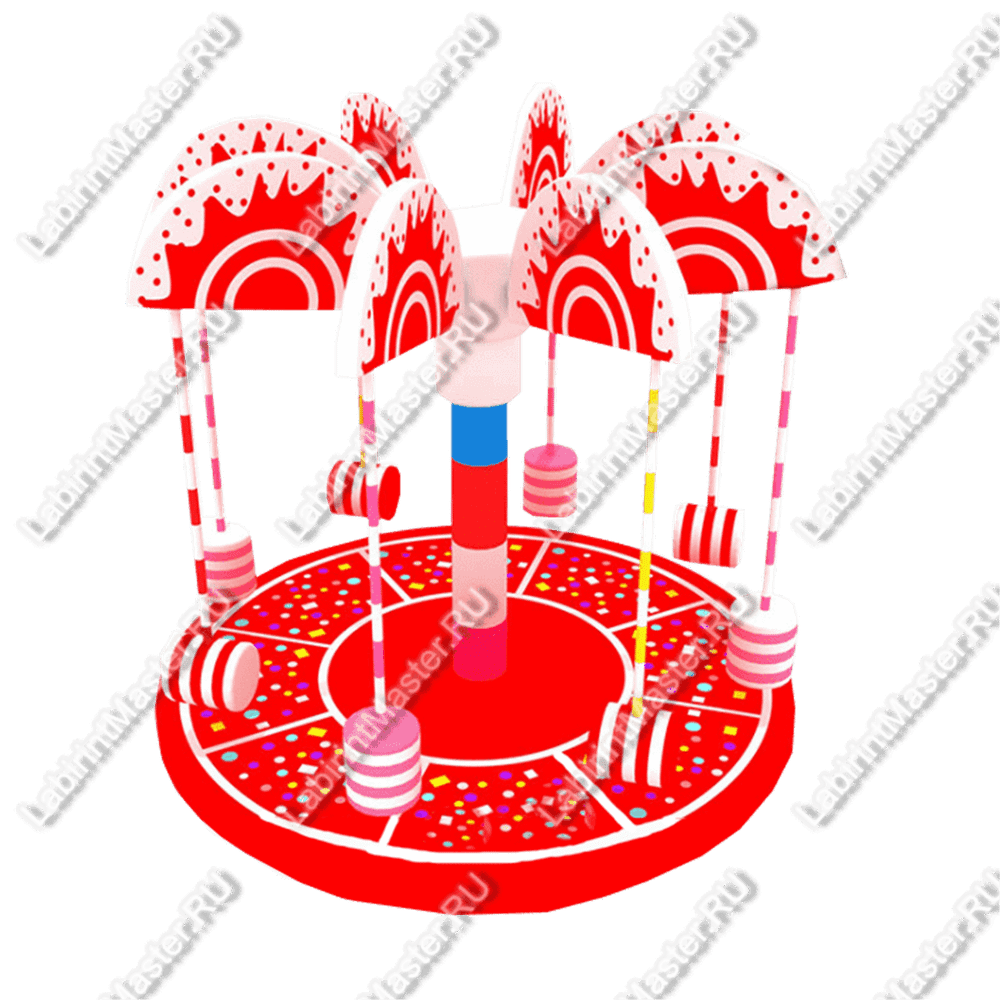 Электрическая карусель детская 4KIDS "Праздник"