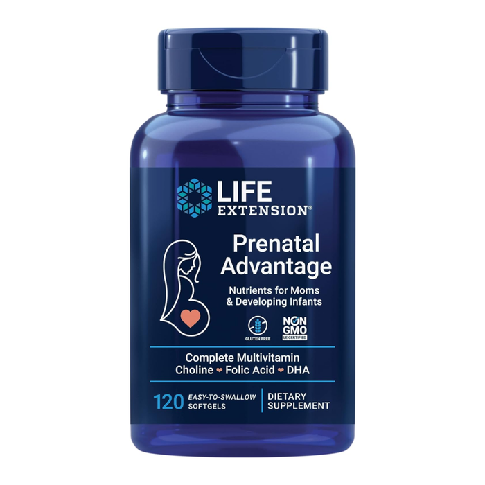 Комплекс витаминов и минералов для беременных и кормящих мам, Prenatal Advantage, Life Extension, 120 желатиновых капсул