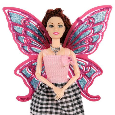 Кукла тип Модница на шарнирах с крыльями 32см, коробка RT241