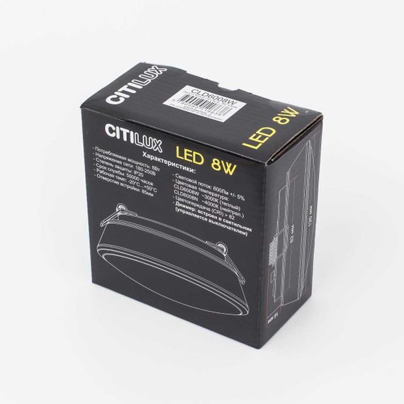 Встраиваемый светодиодный светильник Citilux Дельта CLD6008W