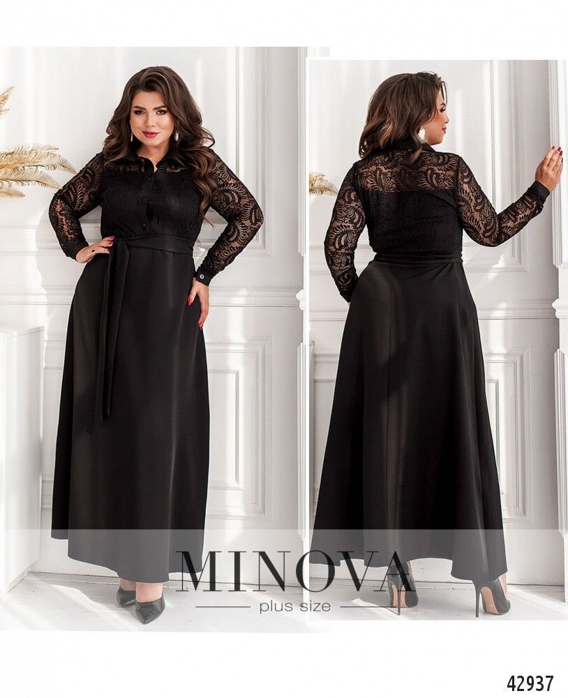Платье 8628-черный Minova