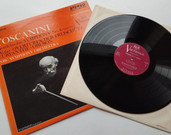 Винтажная виниловая пластинка LP Toscanini, Mendelssohn, Weber, Symphony No. 4 Italian, Weber Overtures Der Freischutz, Euryanthe, Oberon (USA 1968)
