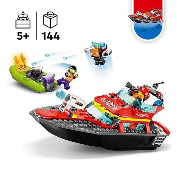 Lego konstruktor City 60373 Fire Rescue Boat