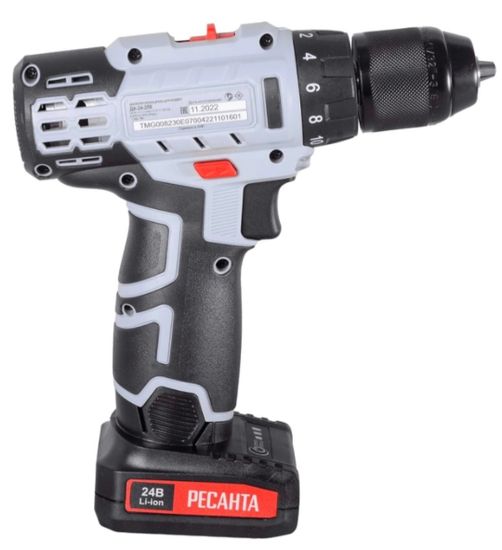 Аккумуляторный шуруповерт "РЕСАНТА" ДА-24-2ЛК