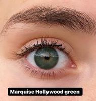 Темно - зеленые  линзы c окантовкой на 12 мес. Marquise Hollywood Green в стиле Acuvue define