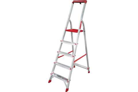 СТРЕМЯНКА АЛЮМИНИЕВАЯ ПРОФЕССИОНАЛЬНАЯ НОВАЯ ВЫСОТА 3115 1Х5 СТУПЕНЕЙ 80 ММ