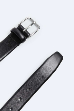 ZARA КЛАССИЧЕСКИЙ КОЖАНЫЙ РЕМЕНЬ, ЧЕРНЫЙ