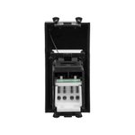 Компьютерная розетка RJ-45 модульная, кат.6, "Avanti", "Черный матовый", 1 модуль