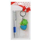 Подарочный набор Basir, c автоматической шариковой ручкой и брелоком для ключей, ассорти