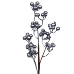 Ветка декоративная «Сказочная ягода» 60 см, Чёрный жемчуг