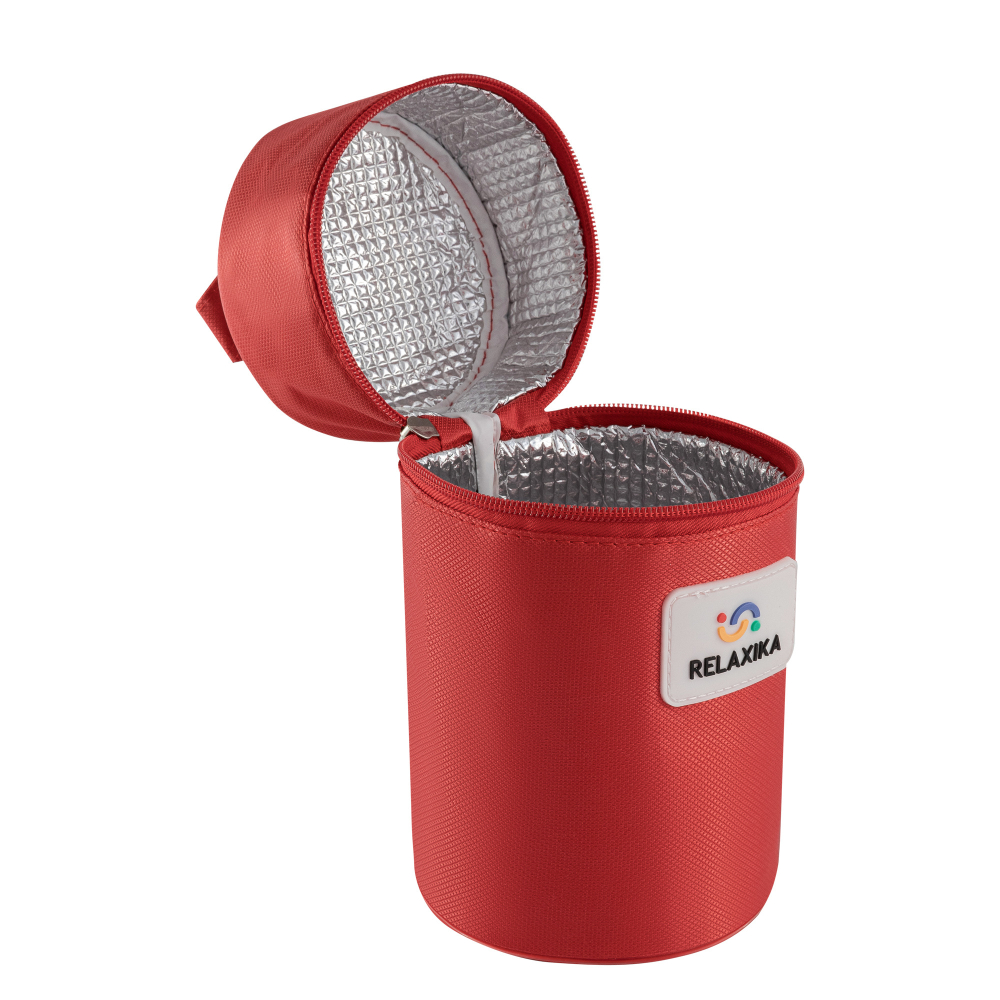 Термос для еды Relaxika 301 (1,2 литра) в термочехле, стальной