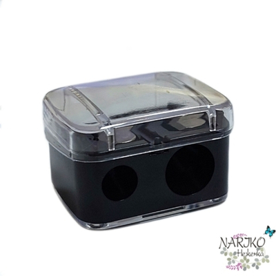 Точилка для косметического карандаша двойная Dewal Beauty PS-08.