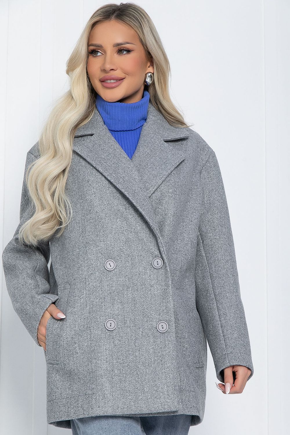 Пальто Я в теме (серое) Б12484-7 LT Collection (Акция)